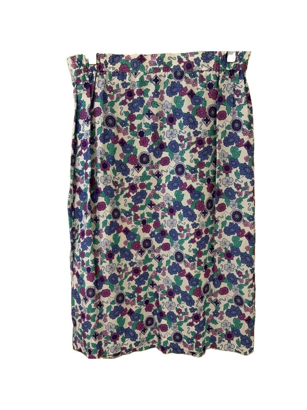 VTG Portraits Northern Isles Wrap Skirt Midi Size 12 Button Pleated Cottage USA
